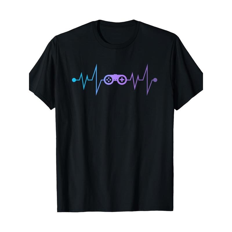 Video game player Player gift Heartbeat controller game100% cotton T-shirt Made in USA Hoodie, Sweatshirt | CiraTrend.com