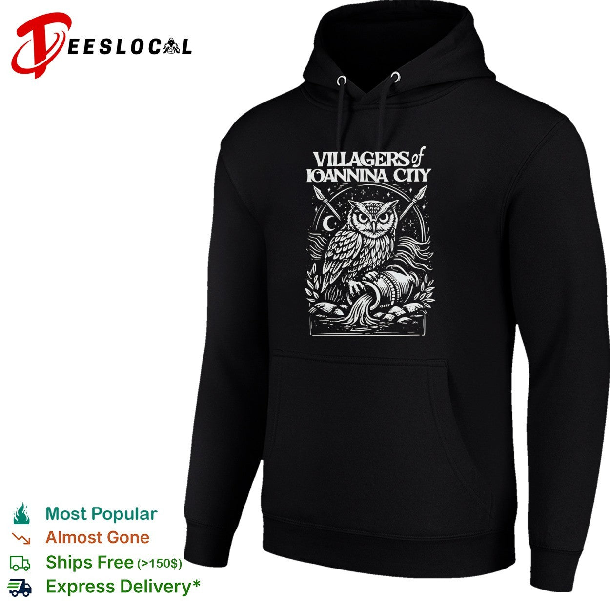 Villagers of Ioannina City Owl with Spears and Urn Water shirt