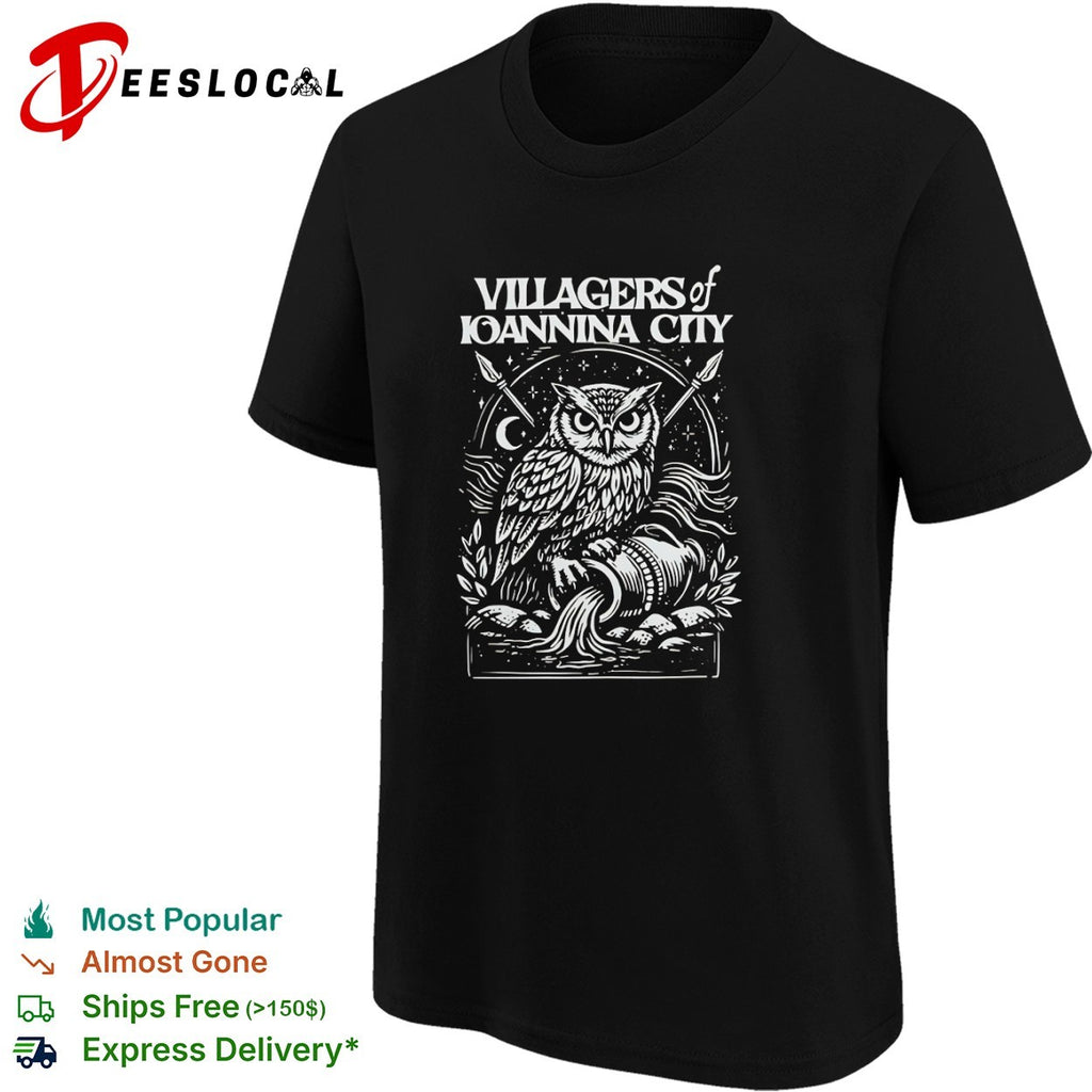 Villagers of Ioannina City Owl with Spears and Urn Water shirt