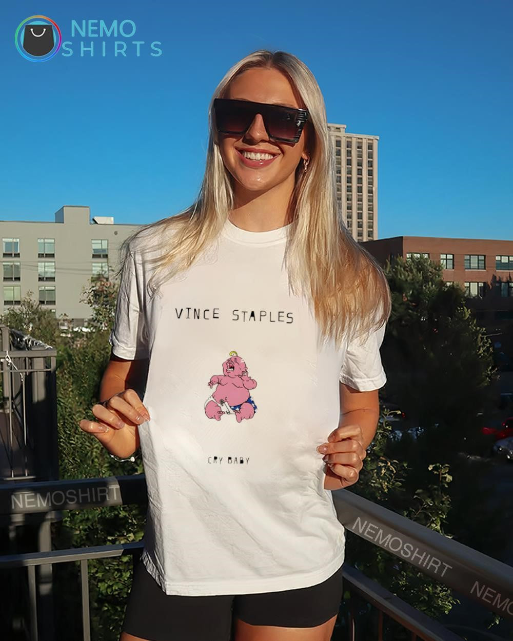 Vince Staples Cry Baby album cover shirt