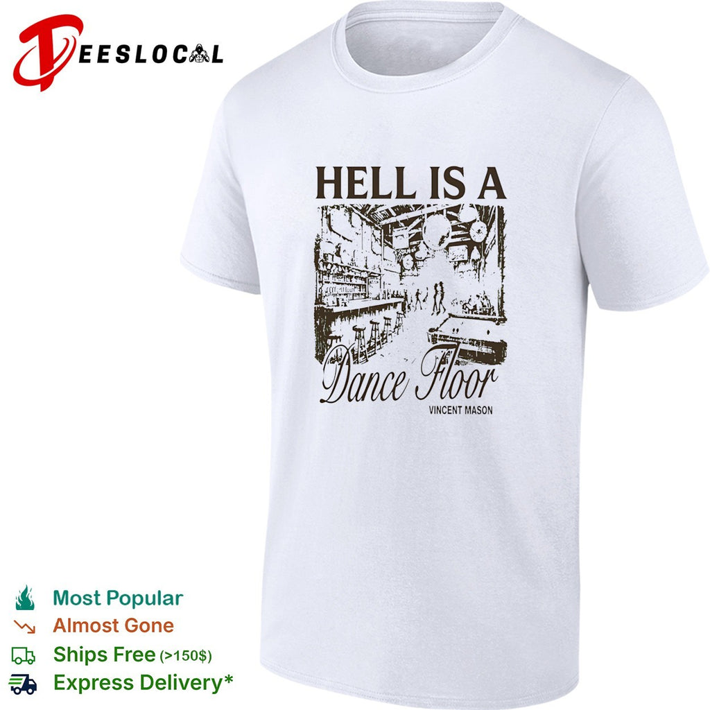 Vincent Mason hell is a dance floor ivory shirt