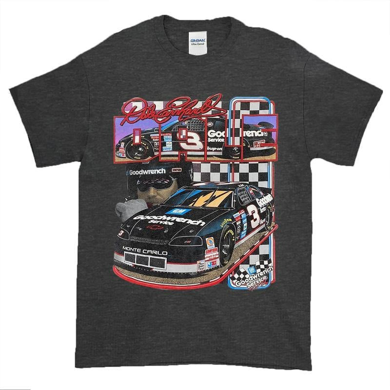 Vintage 90s Dale Earnhardt Intimidator Nascar Racing Race Tee, Vintage graphic tees, Unisex Shirt for Men, for Women...