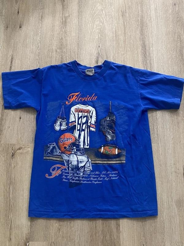Vintage 90s Florida Gators Football Blue Unisex T-shirt Sweatshirt Hoodie 32 | CiraTrend.com