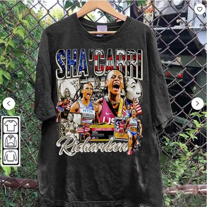 Vintage 90s Graphic Style Sha'Carri Richardson T-shirt - Sha'Carri Richardson T-shirt