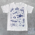 Vintage 90s Tattoo Sea Animal T-shirt, Retro Ocean Nature Shirt, Sealife, Ocean,Whale,Orca,Turtle Shirt Hoodie, Sweatshirt