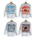 Vintage All Team Football Ash Gray Sweatshirt, Men And Women Sweatshirt, Unisex Sweater, Sporty Stylish Underwear...