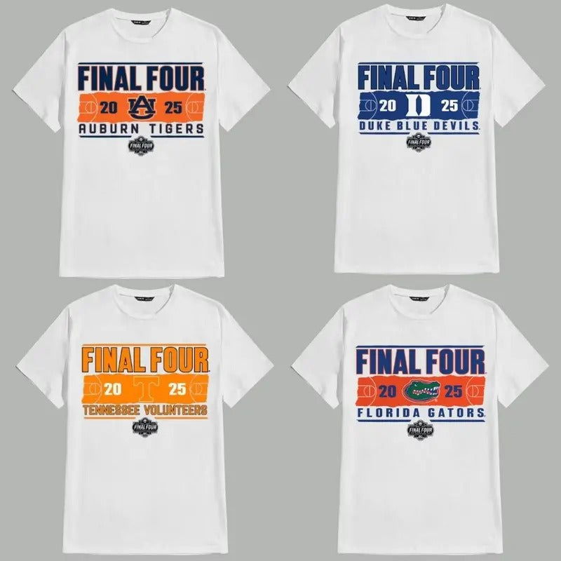 Vintage All Team Football Final Four 2025 T-Shirt Unisex Classic Crew Neck Throwback College Football Pullover 100%...