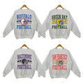 Vintage All Teams Football Sweatshirt in Sport Grey, Unisex Vintage Graphic Crewneck T-Shirts, Hoodie | CiraTrend.com
