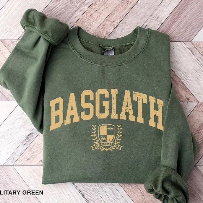 Vintage Basgiath War College Sweatshirt, Fourth Wing Sweatshirt, Violet Sorrengail, Bookish Sweatshirt, Xaden Riorson,...