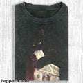 Vintage Black Lucky Cat Money Dollar T-shirt, Black Lucky Cat Money Dollar T-shirt, Cute Cat Shirt, Love Cat Tshirt- ...