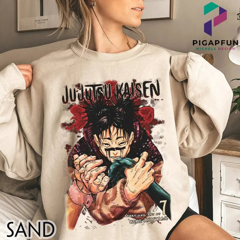 Vintage Choso Shirt JJK Anime Manga Shirt Jujutsu Kaisen Lovers Graphic Tee Japanese Style Crewneck Cotton Unisex Long...
