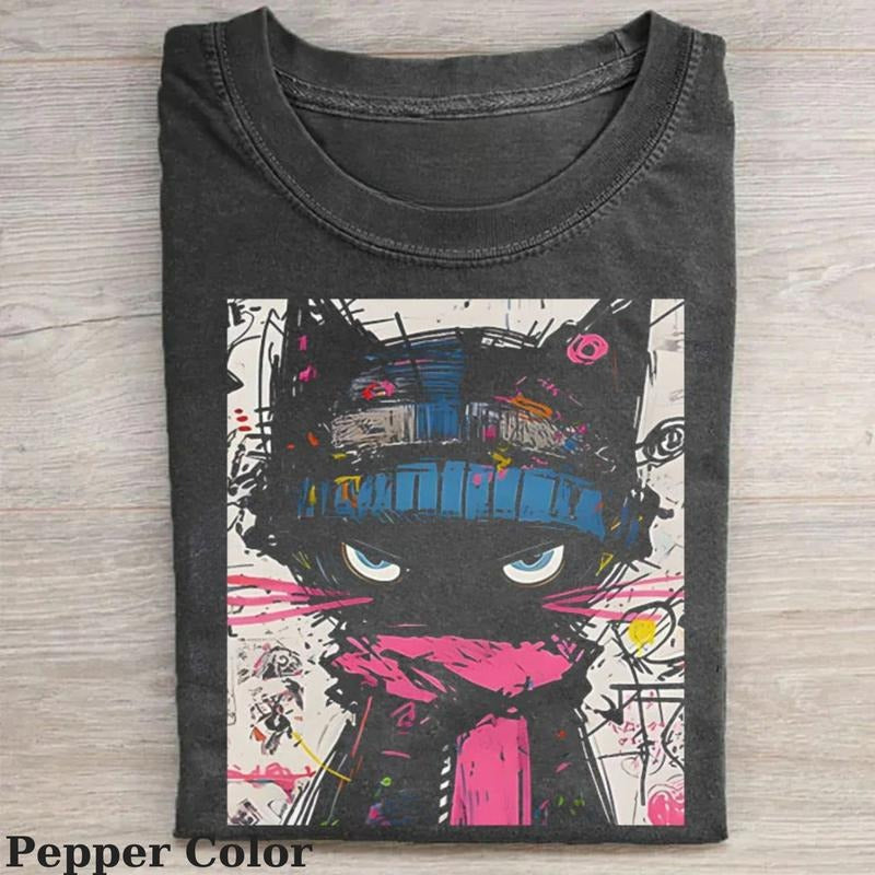 Vintage Cute Cat T-shirt, Cat T-shirt, Cute Cat Shirt, Love Cat Tshirt, Meme Cringe Funny Dumb Shirts, Unisex Shirt...