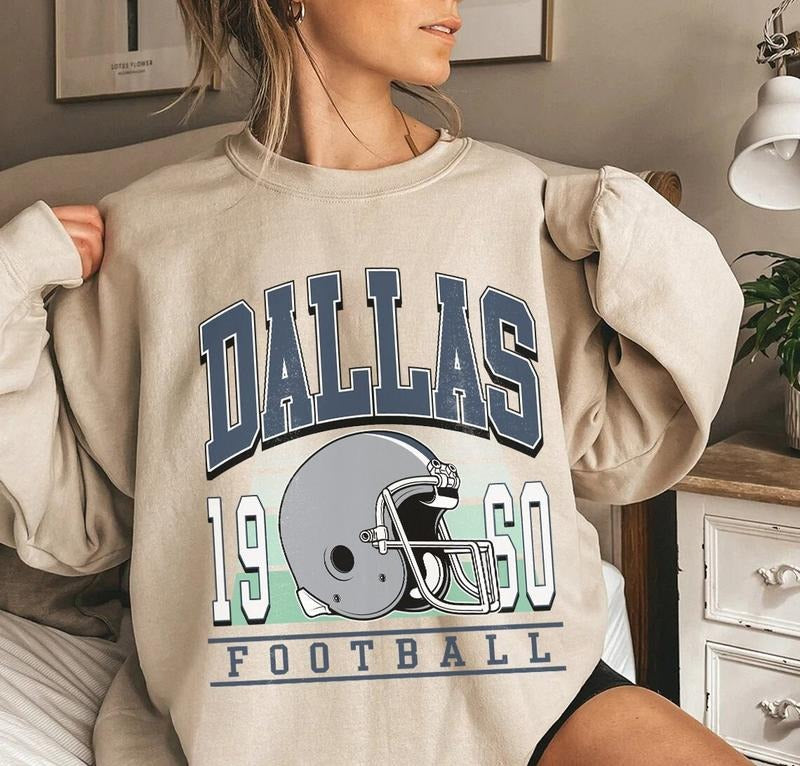 Vintage Dallas Football Crewneck Sweatshirt, Dallas SweatShirt, Dallas Fan Crewneck SweatShirt Gift T-Shirts, Hoodie