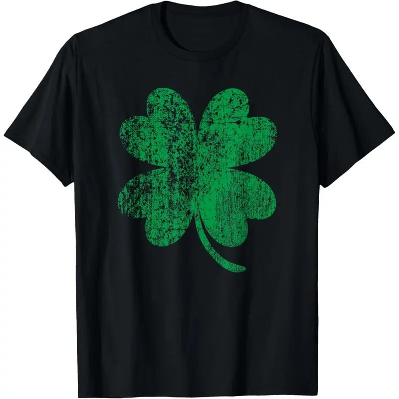 Vintage Faded Retro Four Leaf Clover St Patricks Day T-Shirt made in USA Hoodie, Sweatshirt | CiraTrend.com