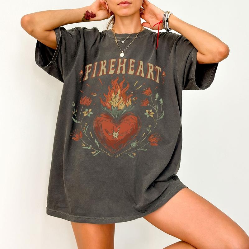 Vintage Fire-heart Shirt, To Whatever End T-shirt, Throne of Glass Comfort Colors Shirt, SJM quotes, SJM Merch, You Do...