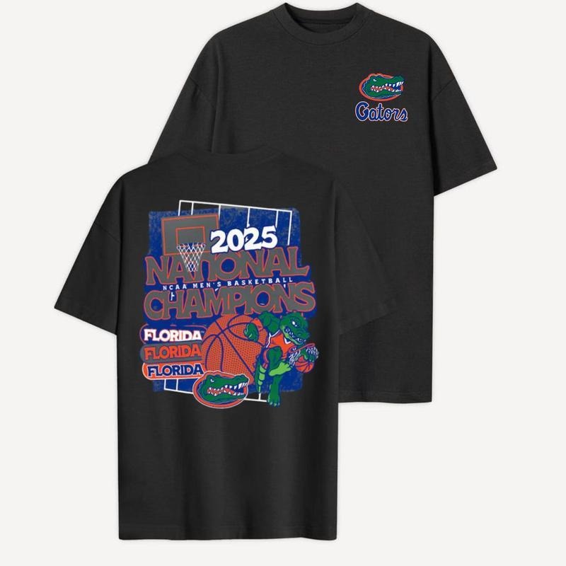 Vintage Florida Gator National Champions 2025 Slide T-Shirt, Vintage Graphic Tee, Gift For Men, For Women Menswear Top