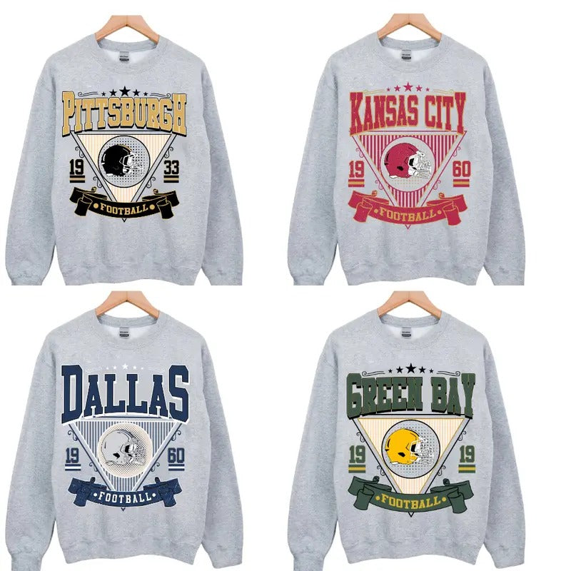 Vintage Football All Team Sweatshirt Collection - Classic Unisex T-Shirts, Hoodie | CiraTrend.com