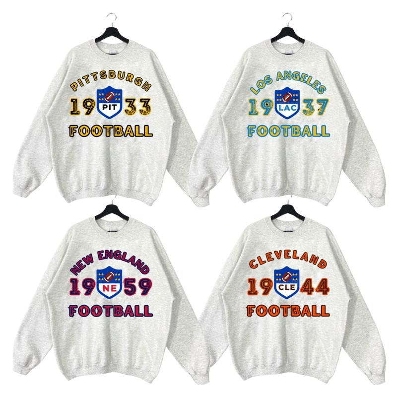 Vintage Football Sweatshirt Ash Grey Color, Football Sweatshirt, Vintage Graphic Tees, Football Fan Gift Hoodie