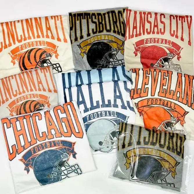 Vintage Football T-shirt, Hometown Teams Tee, Football Retro Tshirt, Football Thowback Tee, All Teams Football Tshirt,...