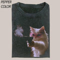 Vintage Gangster Cat T-shirt, Cat Meme T-Shirt, Funny Cute Cat Shirt, funny shirts for women, Womenswear Cotton Top...