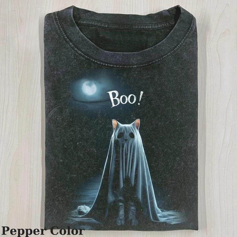 Vintage Ghost Kitten T-shirt, Ghost Kitten T-shirt, Cute Cat Shirt, Love Cat Tshirt-  Meme Cringe Funny Dumb Shirts, Unisex Shirt Menswear Womenswear Streetwear
