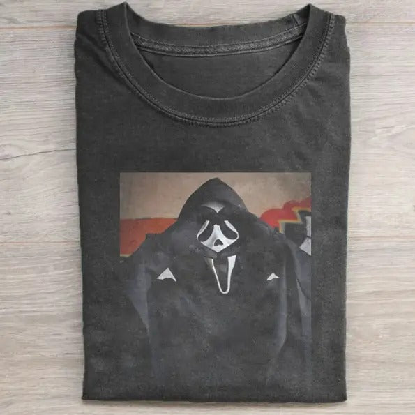 Vintage Halloween Graphic T-shirt, Ghost Face Heart Tee, Horror Movie Shirt, Horror Character, Funny Halloween Shirt,...
