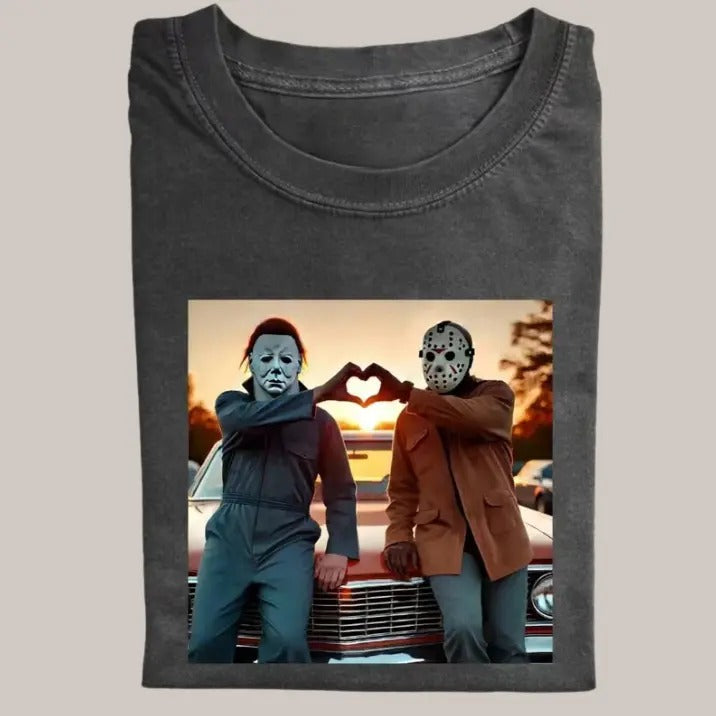 Vintage Halloween Graphic Tees, Horror Movie Shirt, Horror Characters, Funny Halloween Shirt, Unisex Shirt Menswear...