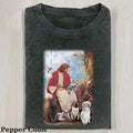 Vintage Jesus And Cats T-Shirt, Fantasy Kitten Tshirt, Cute Cat Shirt, Cool Cat Tshirt, Jesus T-shirt, Love Jesus...