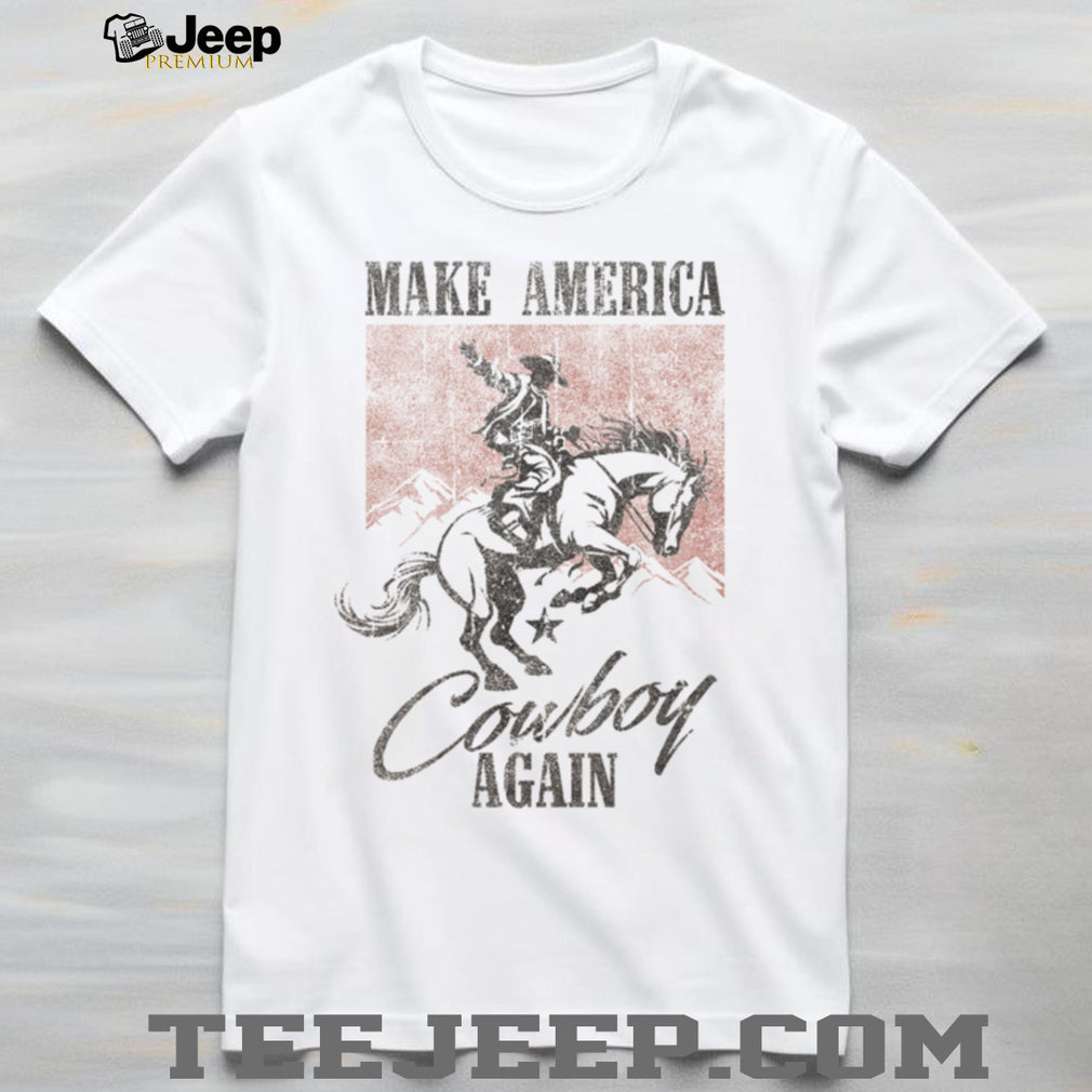 Vintage Make America Cowboy Again Graphic Tee