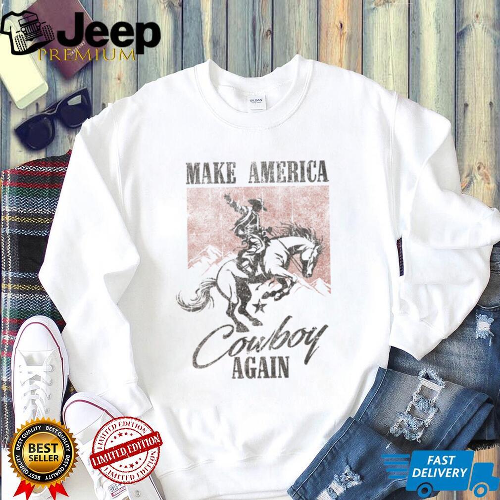 Vintage Make America Cowboy Again Graphic Tee