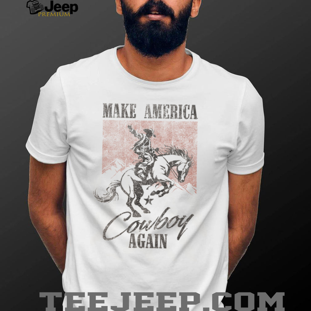 Vintage Make America Cowboy Again Graphic Tee