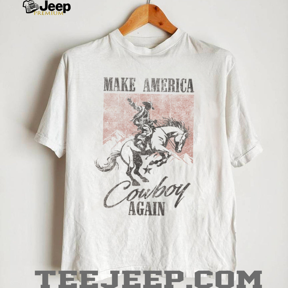 Vintage Make America Cowboy Again Graphic Tee