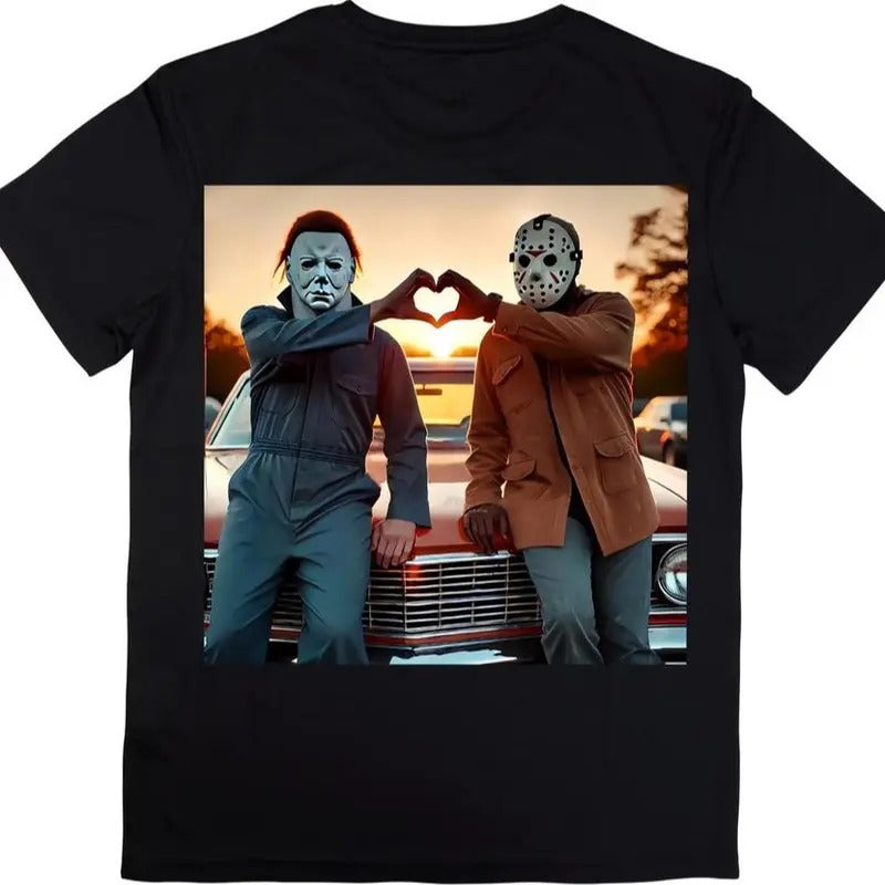 Vintage Michael Myers Halloween Heart Hands Shirt, Retro Michael Myers Shirt, Horror Movie Shirt, Myers Thriller Friday...
