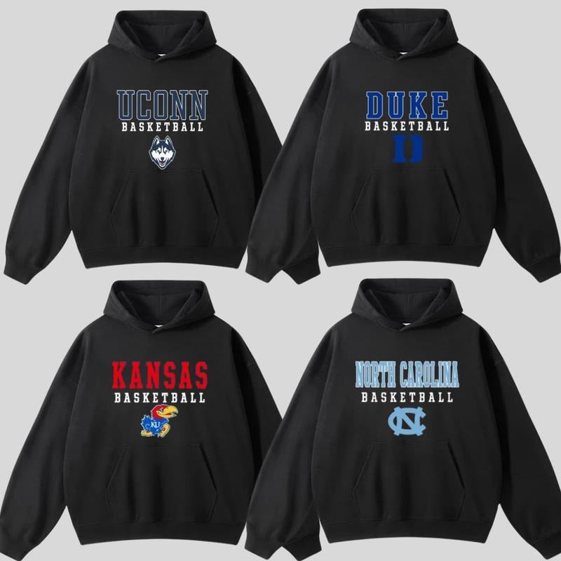 Vintage NCAA College Basketball Hoodie Classic Unisex Streetwear Tee 100% Cotton Graphic Crew Neck Short Sleeve Fitted...