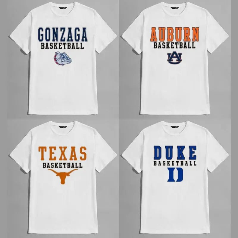 Vintage NCAA College Basketball T-Shirt Classic Unisex Streetwear Tee 100% Cotton Graphic Crew Neck Short Sleeve Fitted...