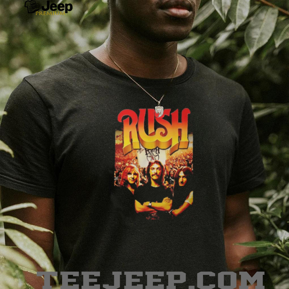 Vintage Rush Band Photo T Shirt Classic Rock Trio Graphic Tee