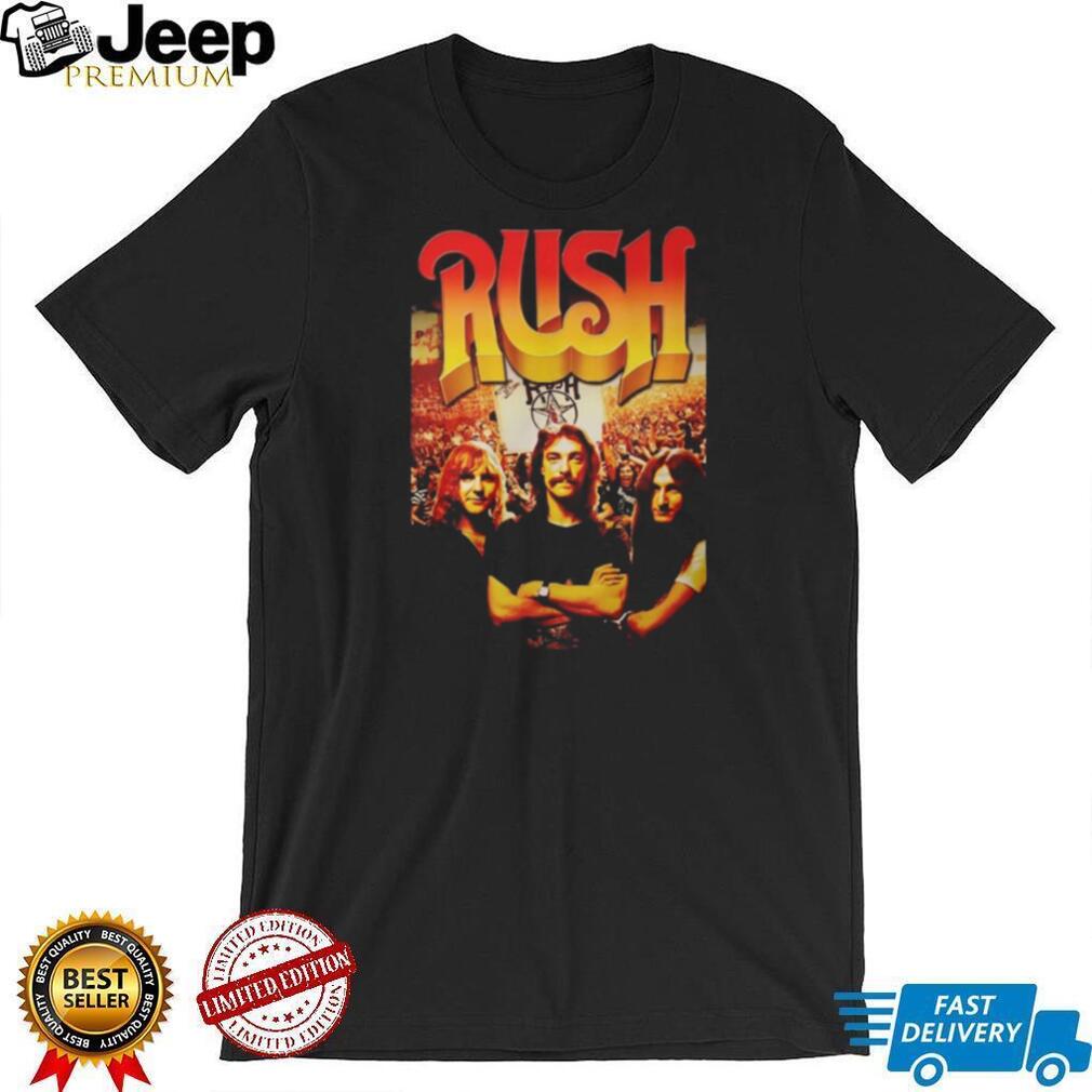 Vintage Rush Band Photo T Shirt Classic Rock Trio Graphic Tee