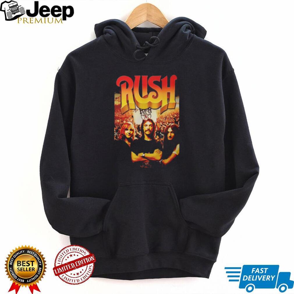 Vintage Rush Band Photo T Shirt Classic Rock Trio Graphic Tee