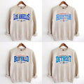 Vintage Style All Teams Football, Sand Sweatshirt for Men and Women, Classic Cotton Embroidered Shirt - Pullover, Fit