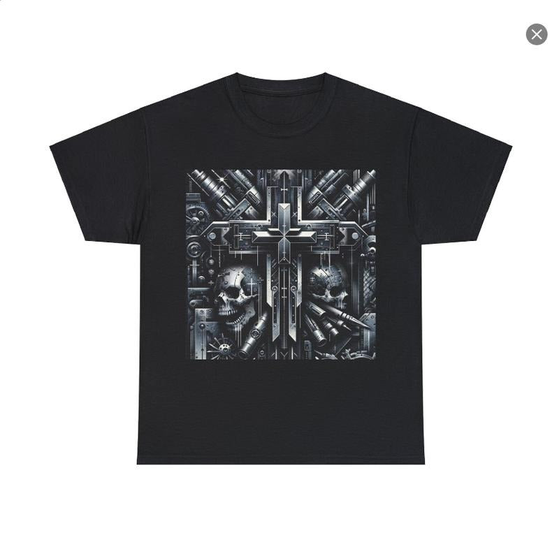 Vintage T-Shirt mechaniic Skull - Y2K Shirt-Unisex tee Hoodie, Sweatshirt | CiraTrend.com