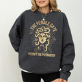 Vintage The Female Gaze Petrify the Patriarchy Sweatshirt, Girls Power Crewneck, Vintage Feminist Long Sleeved Pullover,...