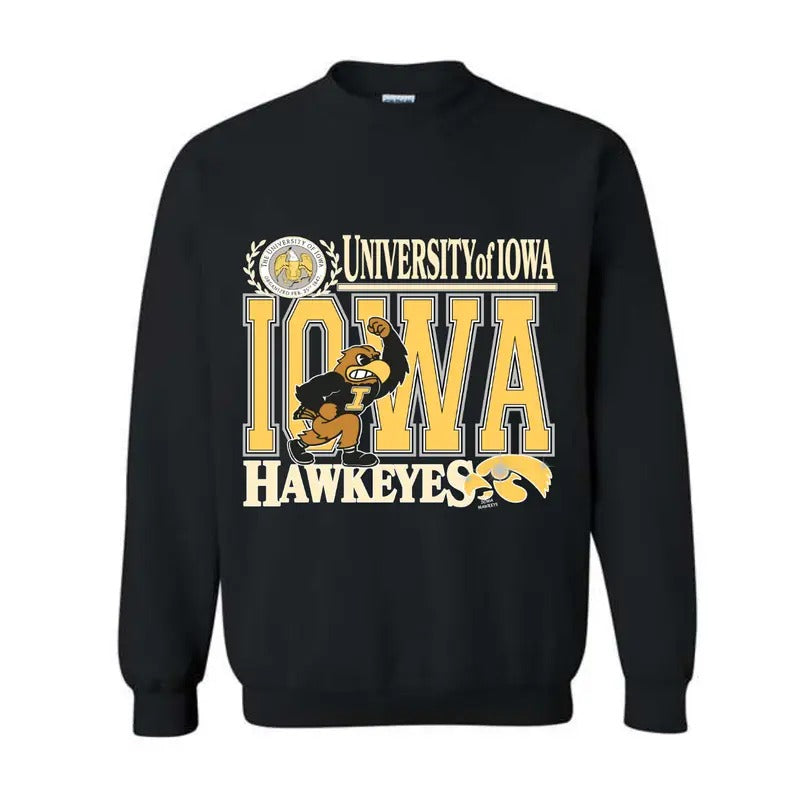 Vintage University of Iowa Hawkeyee Sweatshirt Cotton Topstyle{n002}2 T-Shirts, Hoodie | CiraTrend.com