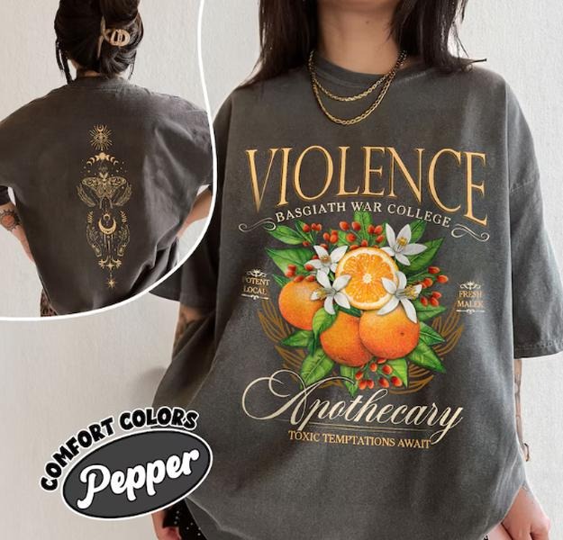 Violet Apothecary  Shirt, Basgiath War College Merch, Fourth Wing Shirts, Riders Quadrant, Bookish Tee, Gift For Book...