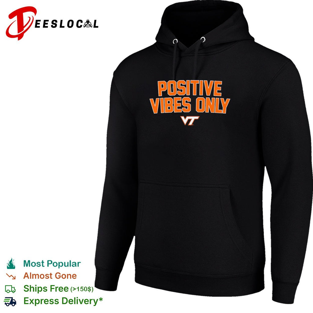 Virginia Tech Hokies Positive Vibes Only logo shirt