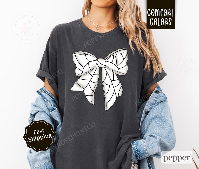 Volleyball Bow Shirt Comfort Colors, Volleyball Mom Tee, Womenswear Oversized Crewneckstyle{n002}2 Hoodie, Sweatshirt