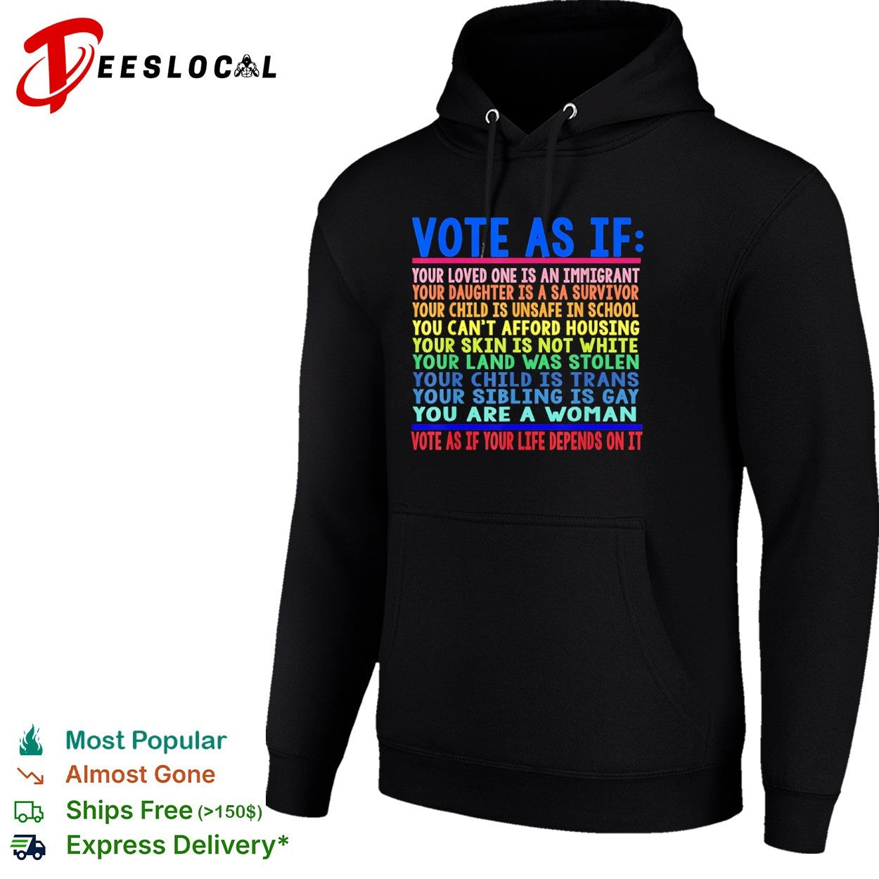 Vote as if your life depends on it shirt