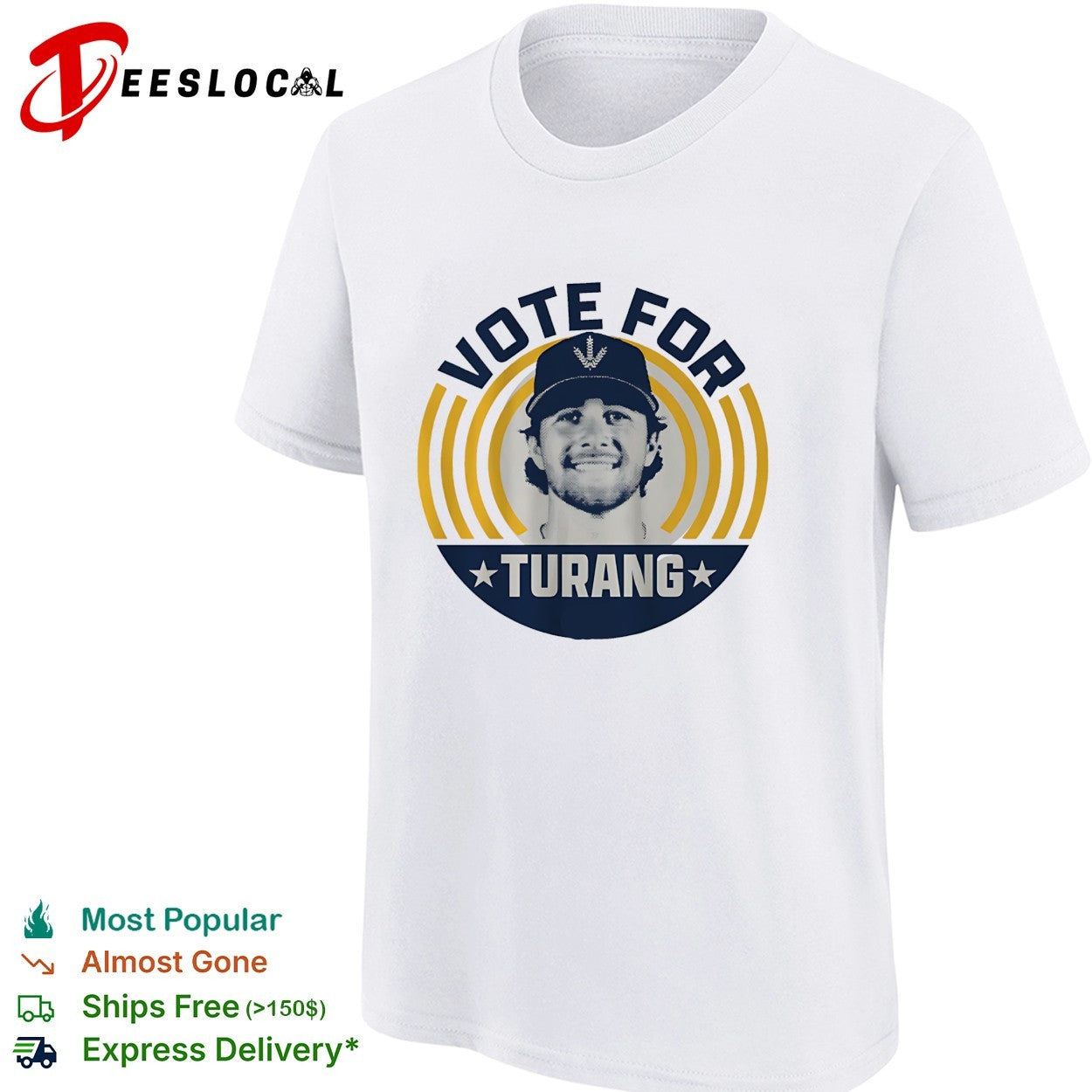 Vote for Brice Turang Milwaukee Brewers baseball vintage shirt