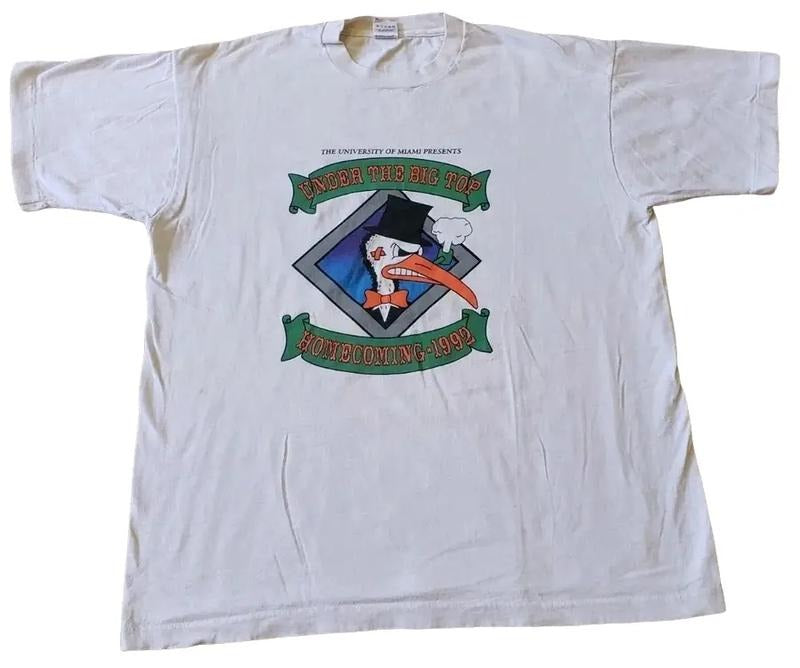 Vtg University Of Miami Under The Big Top Homecoming 1992 Unisex T-shirt Sweatshirt Hoodie 23 | CiraTrend.com