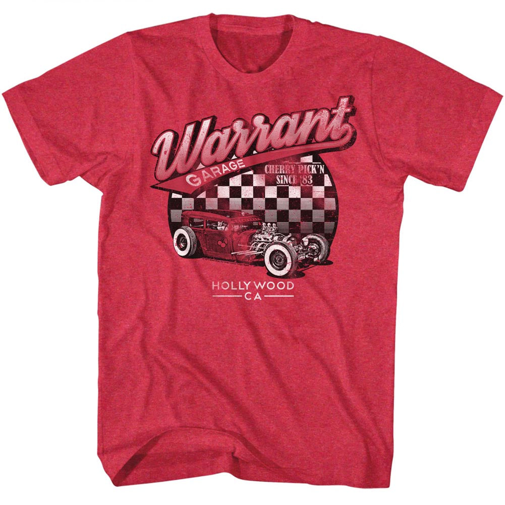 Warrant Mens S/S T-Shirt - Warrant Garage - Heather Cherry Heather Hoodie, Sweatshirt | CiraTrend.com