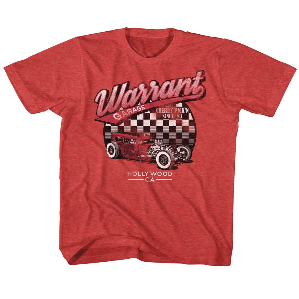 Warrant Toddler S/S T-Shirt - Warrant Garage - Heather Vintage Red Hoodie, Sweatshirt | CiraTrend.com